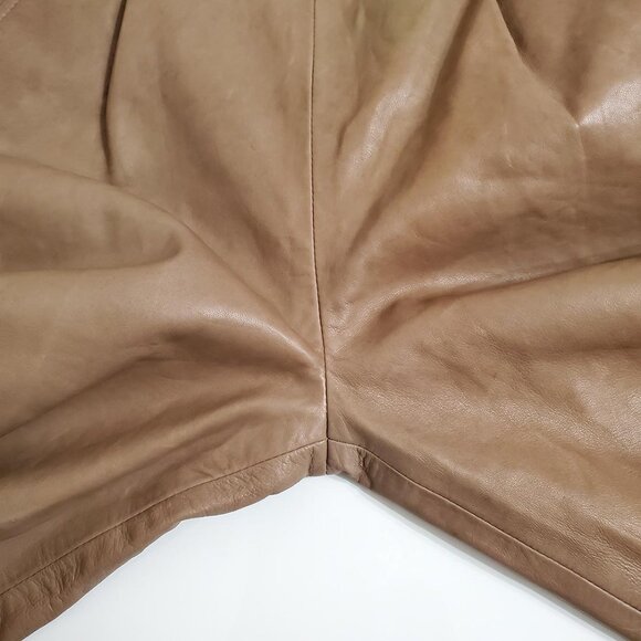 Sezane Franklin Trousers Size 34 US 2 Grey/Beige Lamb Leather Lined Pockets - Picture 14 of 16